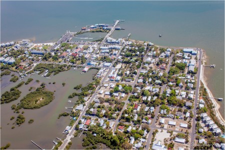 Aerial view of Cedar Key